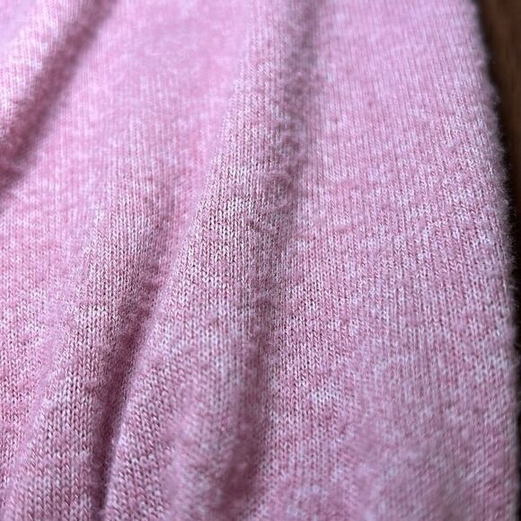 Anthropologie XL Faux Wrap Sweater Long Sleeve Blouson Cozy Dusted Pink feminine - Picture 6 of 10